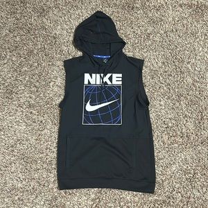 Nike Dri-FIT Men’s Sleeveless Graphic Training Hoodie Black Small